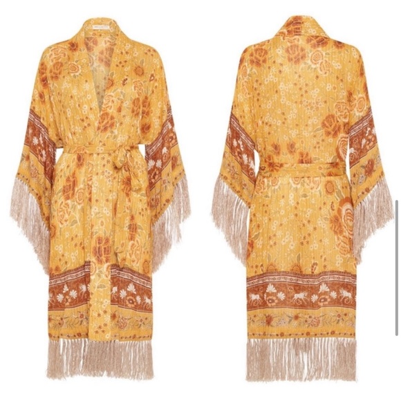 Spell & the Gypsy Mystic Tasselled Robe - Sunflower S/M Small Medium Recyclable - Picture 5 of 13